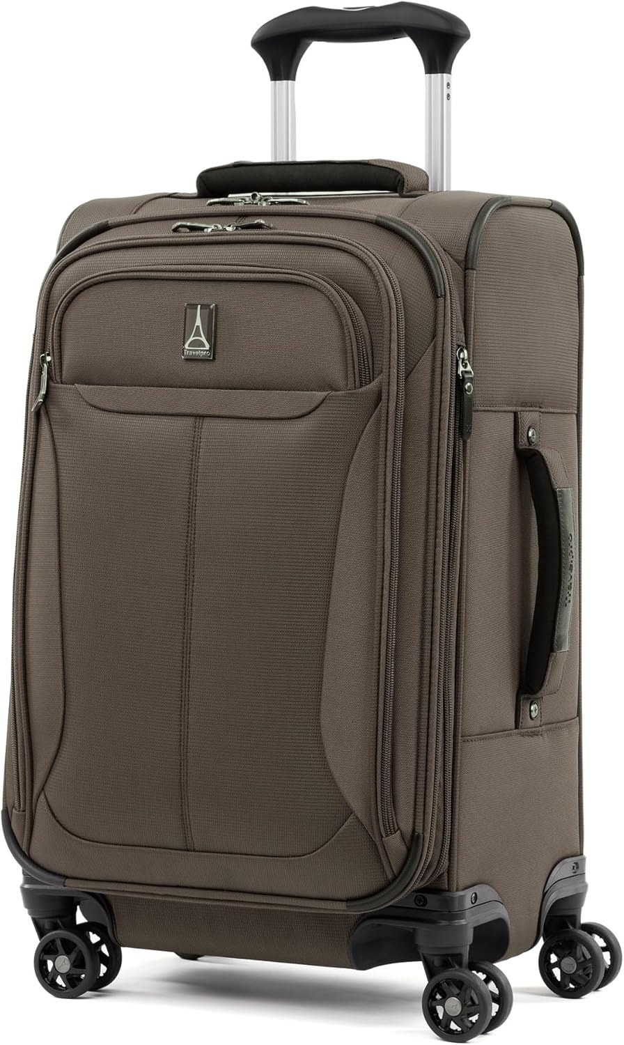 image:imageTravelpro Tourlite Softside 21 Expandable Luggage with 4 Spinner Wheels Lightweight Suitcase CarryOn Espresso Brown