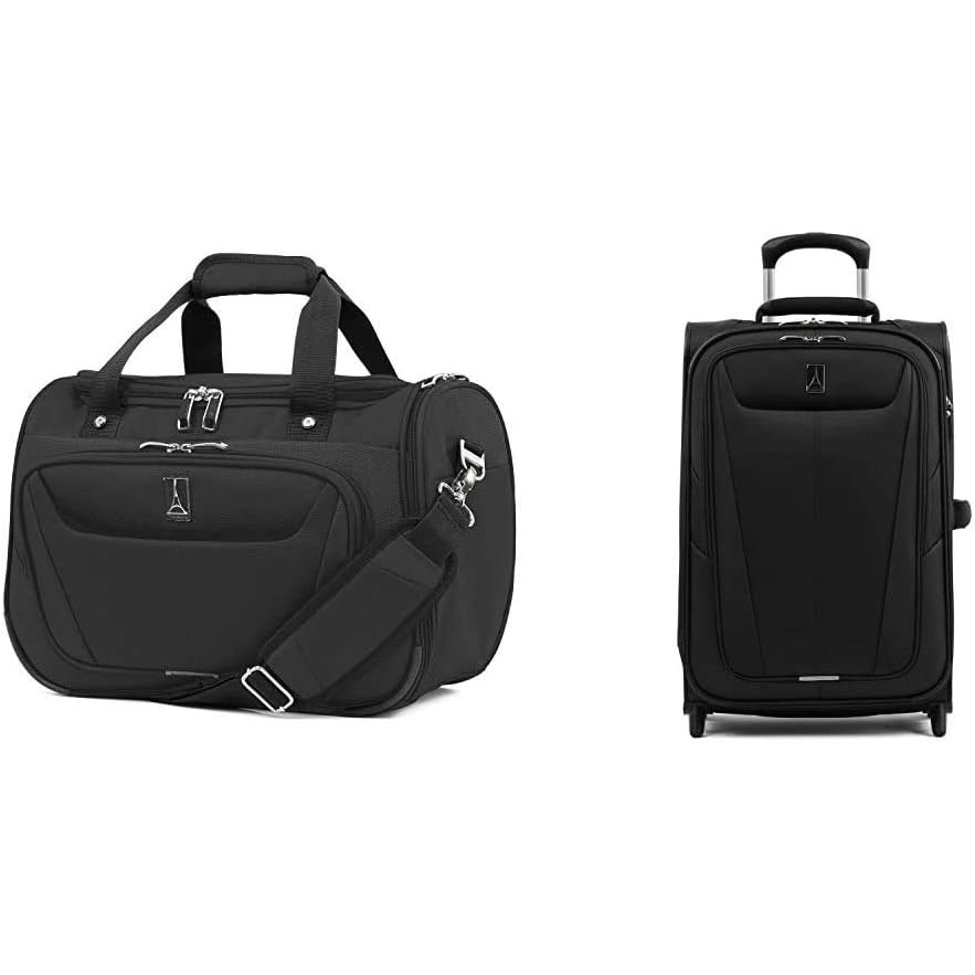 image:imageTravelpro Luggage Maxlite 5 18 Lightweight Carryon Under Seat Tote Travel Black One Size Luggage Expandable CarryOn Black