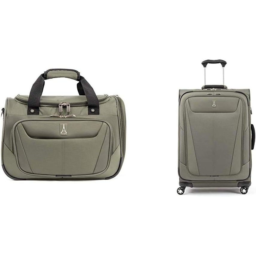 image:imageTravelpro Luggage Maxlite 5 18 Lightweight Carryon Under Seat Tote Travel Slate Green One Size with Checked Medium 25 Expandable Softside Luggage Slate Green 25inch