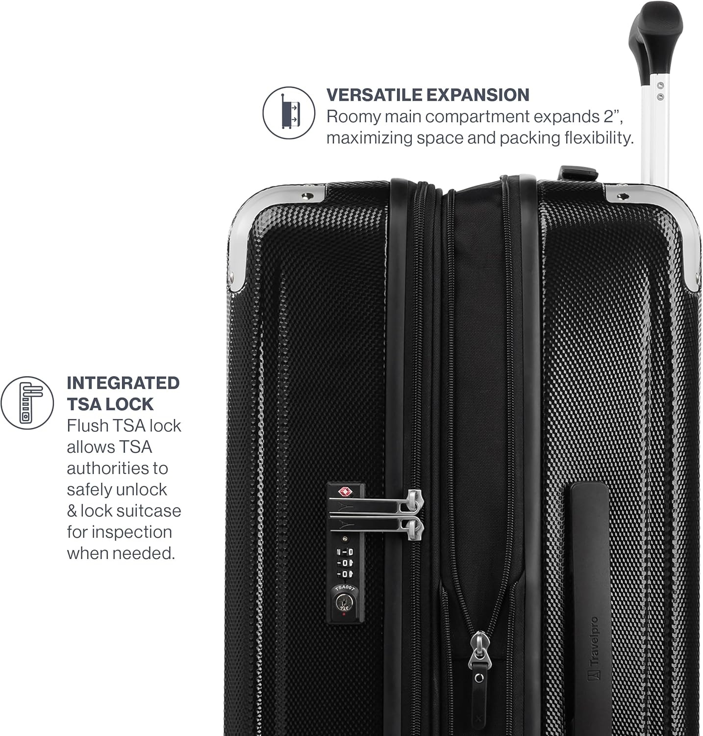 image:imageTravelpro Pathways 3 Hardside Expandable Luggage 8 Spinner Wheels Lightweight Hard Shell Suitcase 2 Piece Set 2125 ChampagneBlack Knight