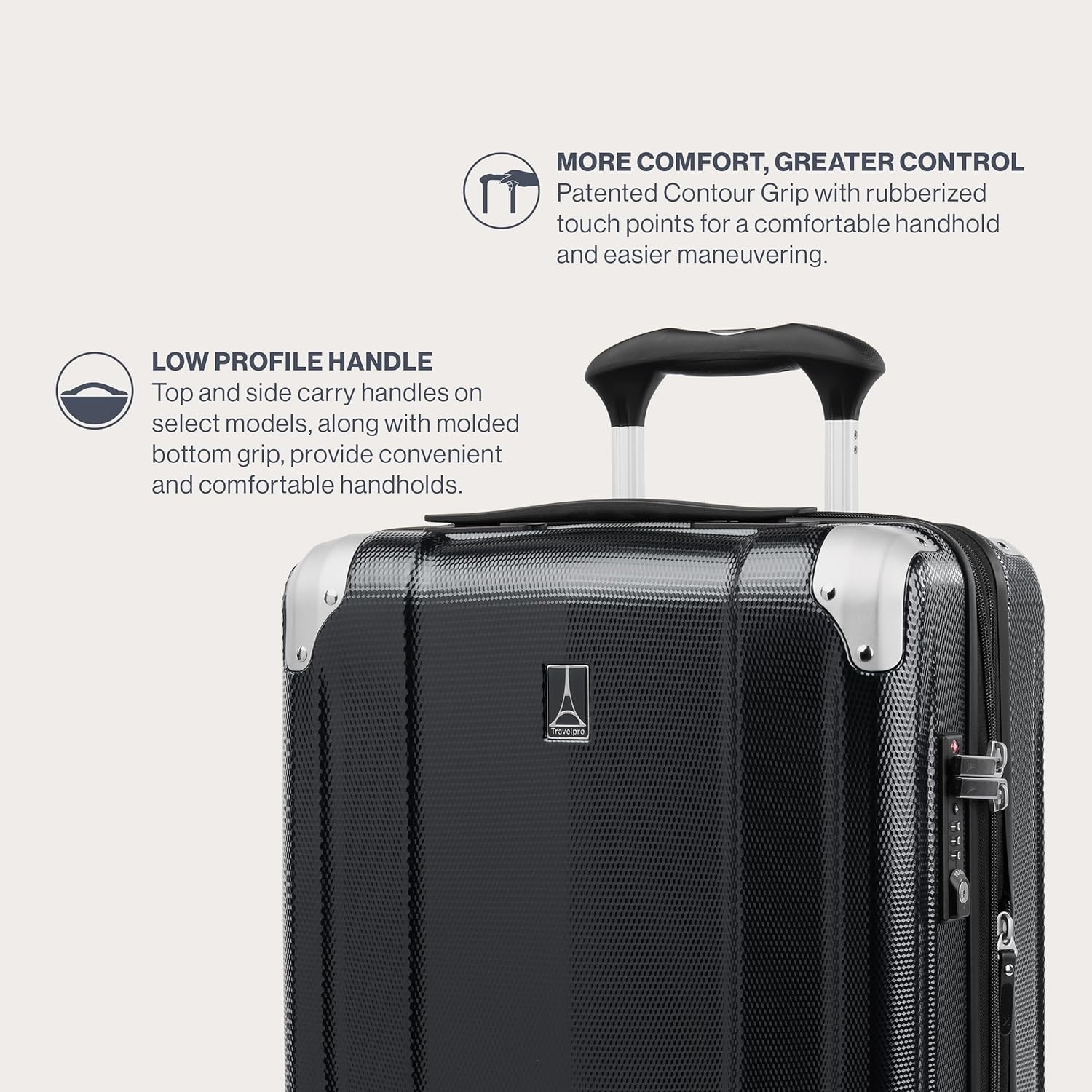 image:imageTravelpro Pathways 3 Hardside Expandable Luggage 8 Spinner Wheels Lightweight Hard Shell Suitcase 2 Piece Set 2125 ChampagneBlack Knight