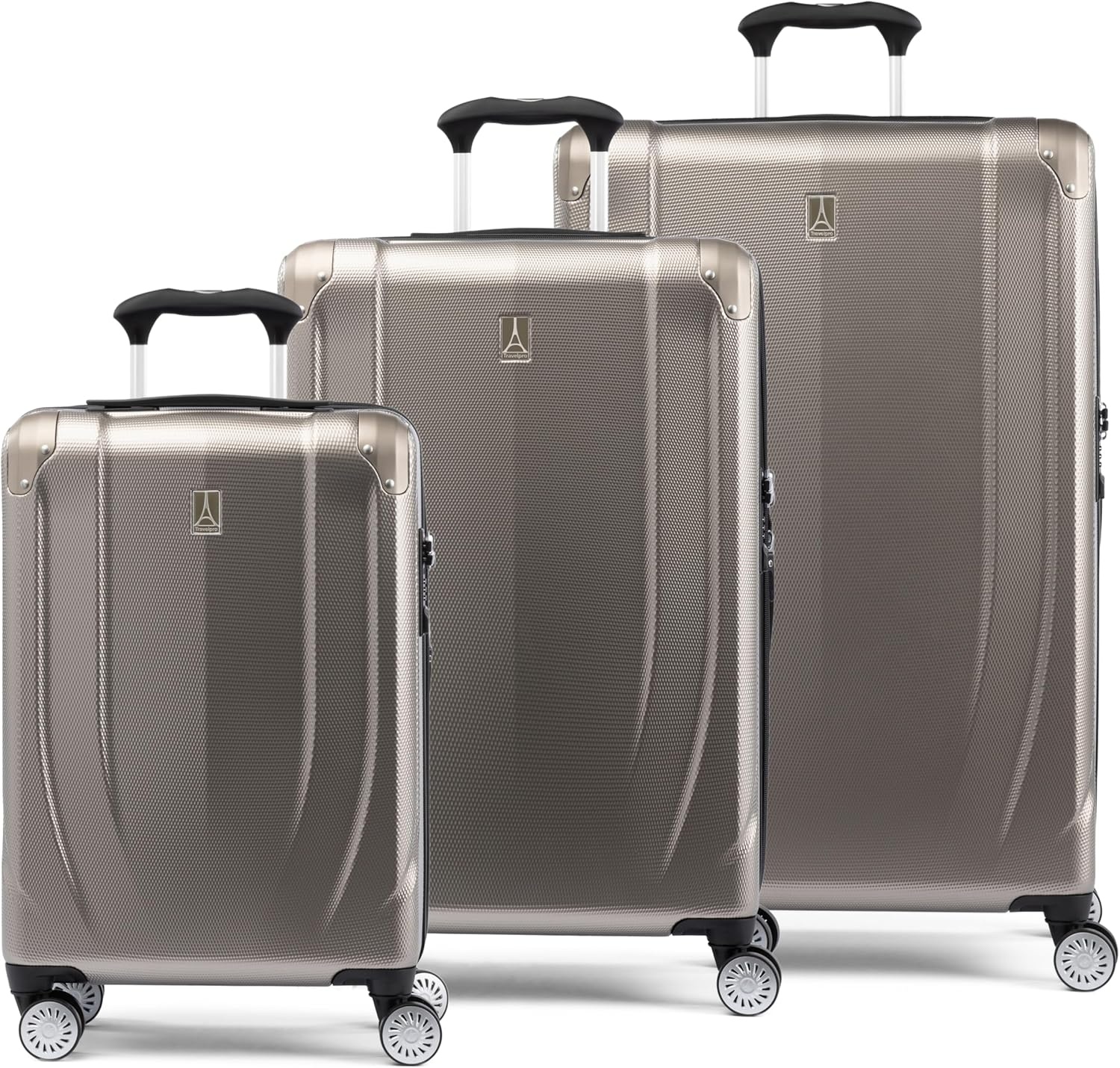 image:imageTravelpro Pathways 3 Hardside Expandable Luggage 8 Spinner Wheels Lightweight Hard Shell Suitcase 2 Piece Set 2125 ChampagneChampagne