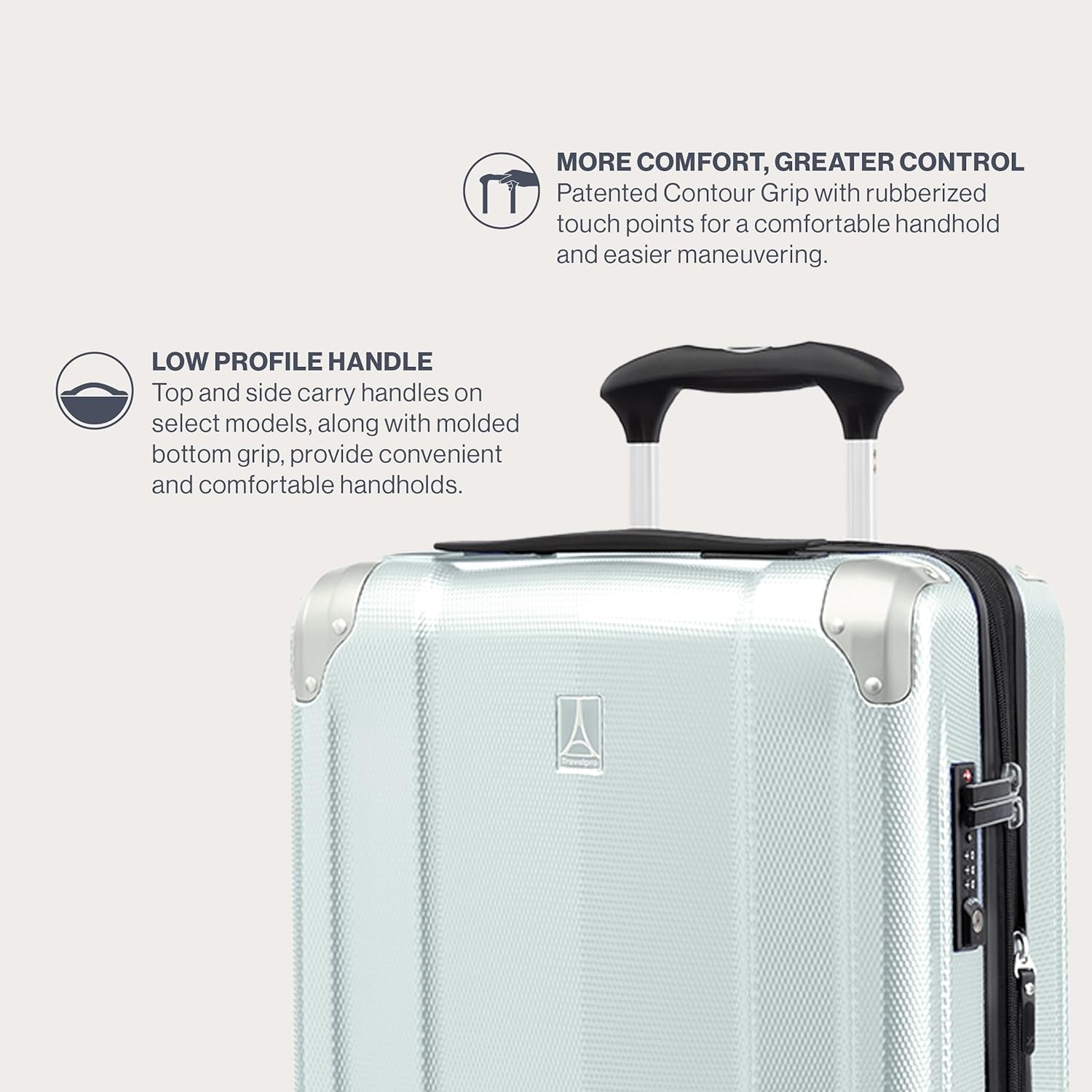 image:imageTravelpro Pathways 3 Hardside Expandable Luggage 8 Spinner Wheels Lightweight Hard Shell Suitcase 2 Piece Set 2125 ChampagneCloud Grey
