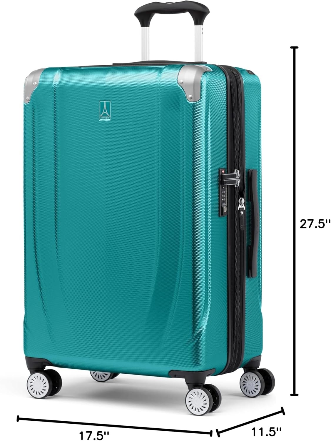 image:imageTravelpro Pathways 3 Hardside Expandable Luggage 8 Spinner Wheels Lightweight Hard Shell Suitcase 2 Piece Set 2125 ChampagneKayak Teal