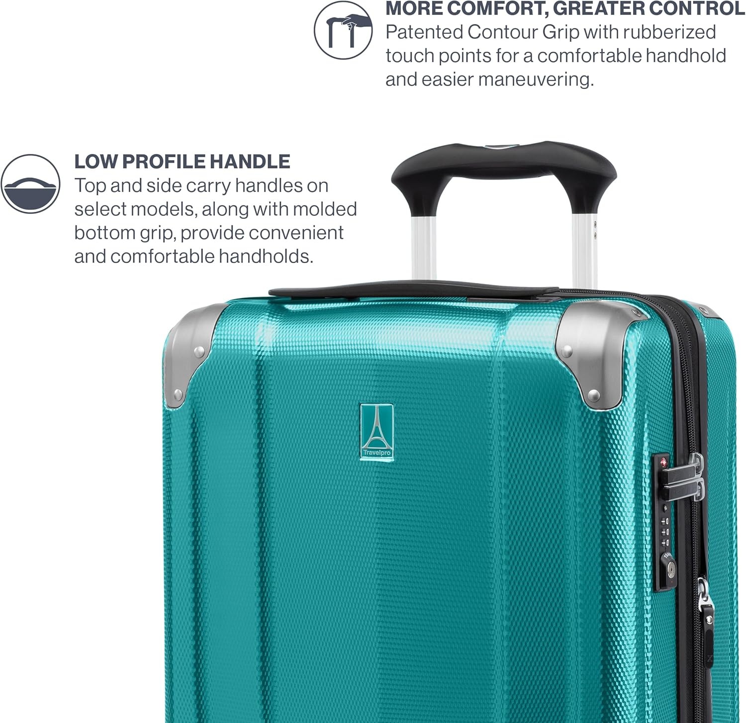 image:imageTravelpro Pathways 3 Hardside Expandable Luggage 8 Spinner Wheels Lightweight Hard Shell Suitcase 2 Piece Set 2125 ChampagneKayak Teal