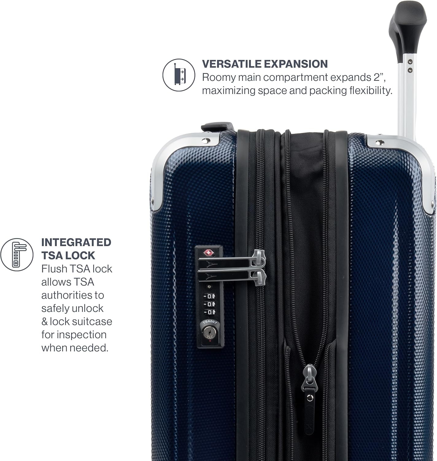 image:imageTravelpro Pathways 3 Hardside Expandable Luggage 8 Spinner Wheels Lightweight Hard Shell Suitcase 2 Piece Set 2125 ChampagneRoyal Blue