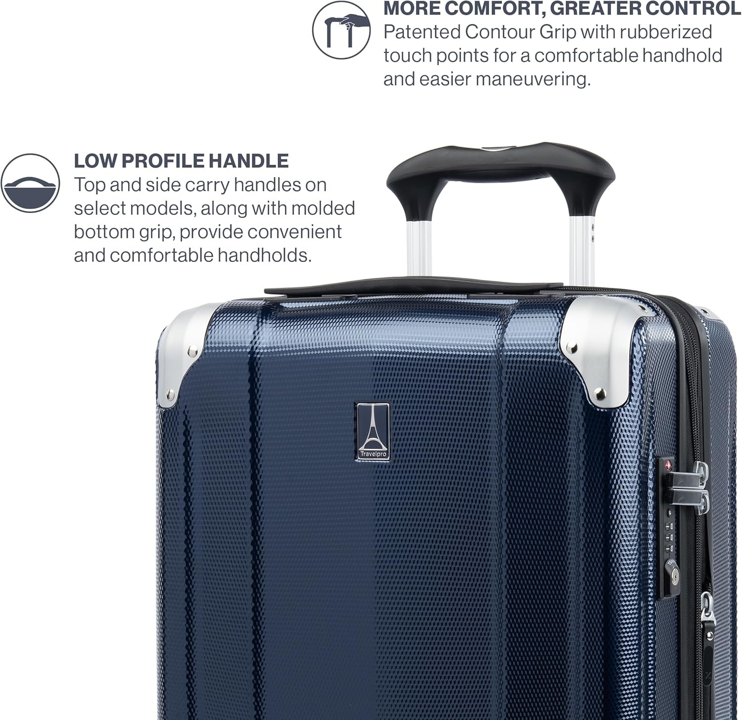 image:imageTravelpro Pathways 3 Hardside Expandable Luggage 8 Spinner Wheels Lightweight Hard Shell Suitcase 2 Piece Set 2125 ChampagneRoyal Blue