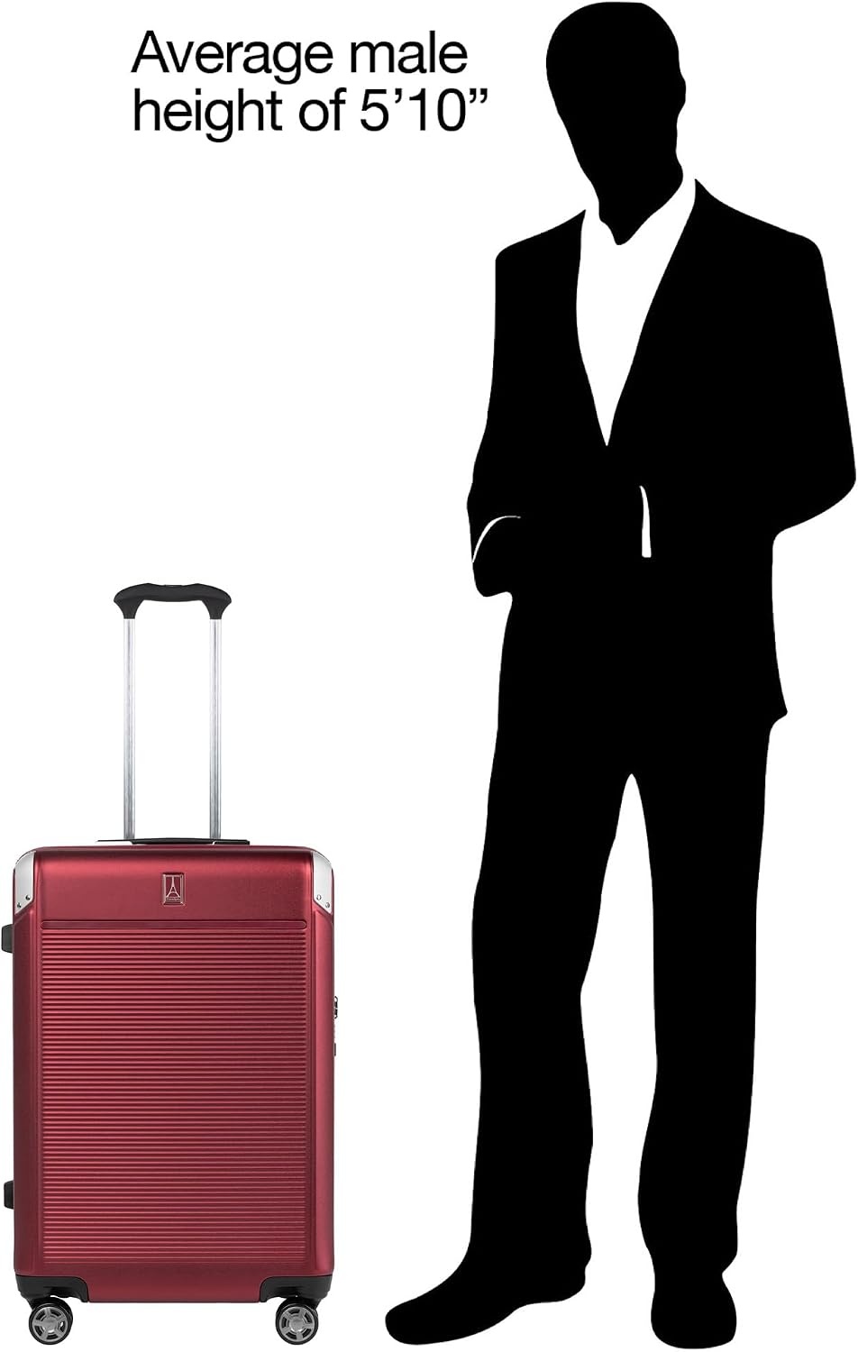 image:imageTravelpro Platinum Elite Hardside Expandable Spinner Wheel Luggage TSA Lock Hard Shell Polycarbonate Suitcase Cream White Carryon 21InchDaring Red