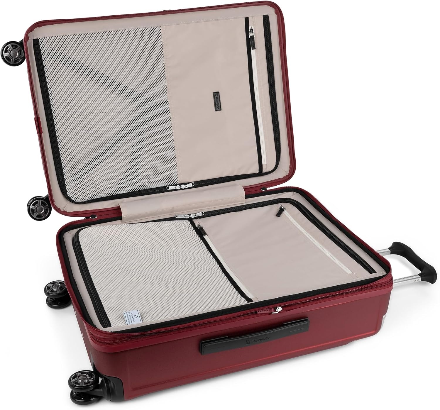 image:imageTravelpro Platinum Elite Hardside Expandable Spinner Wheel Luggage TSA Lock Hard Shell Polycarbonate Suitcase Cream White Carryon 21InchDaring Red