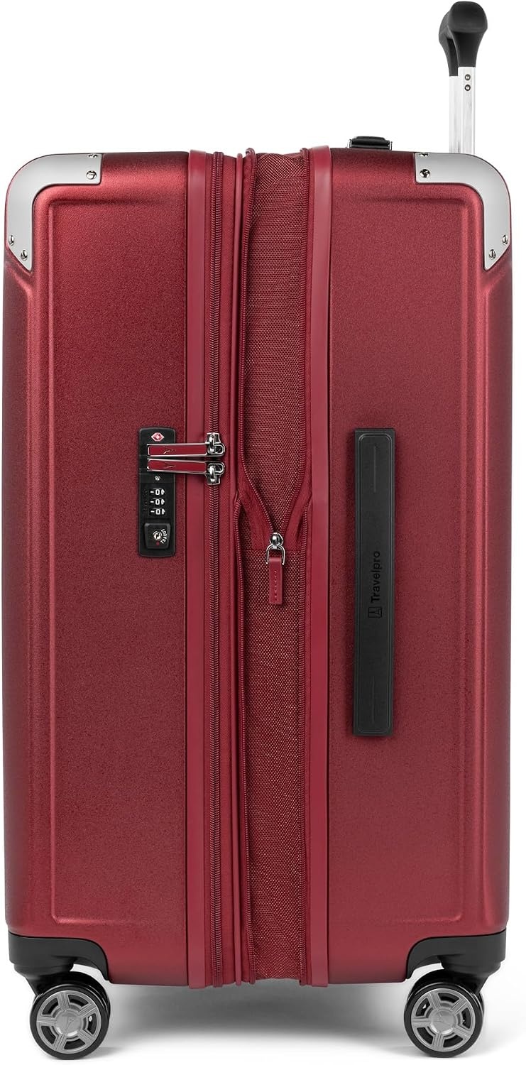 image:imageTravelpro Platinum Elite Hardside Expandable Spinner Wheel Luggage TSA Lock Hard Shell Polycarbonate Suitcase Cream White Carryon 21InchDaring Red