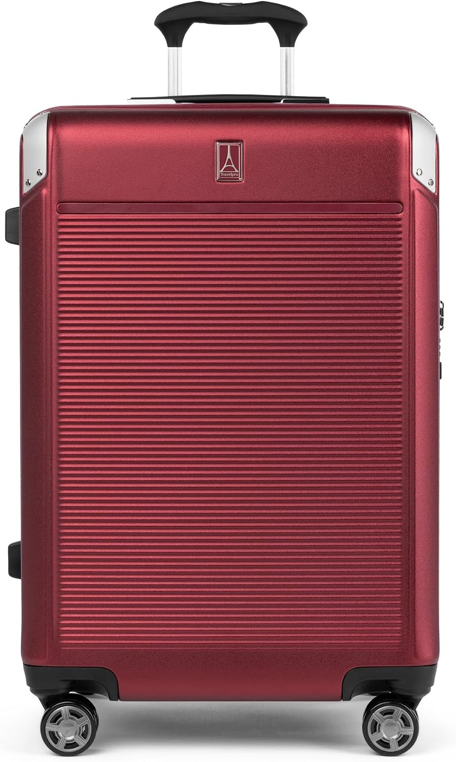 image:imageTravelpro Platinum Elite Hardside Expandable Spinner Wheel Luggage TSA Lock Hard Shell Polycarbonate Suitcase Cream White Carryon 21InchDaring Red