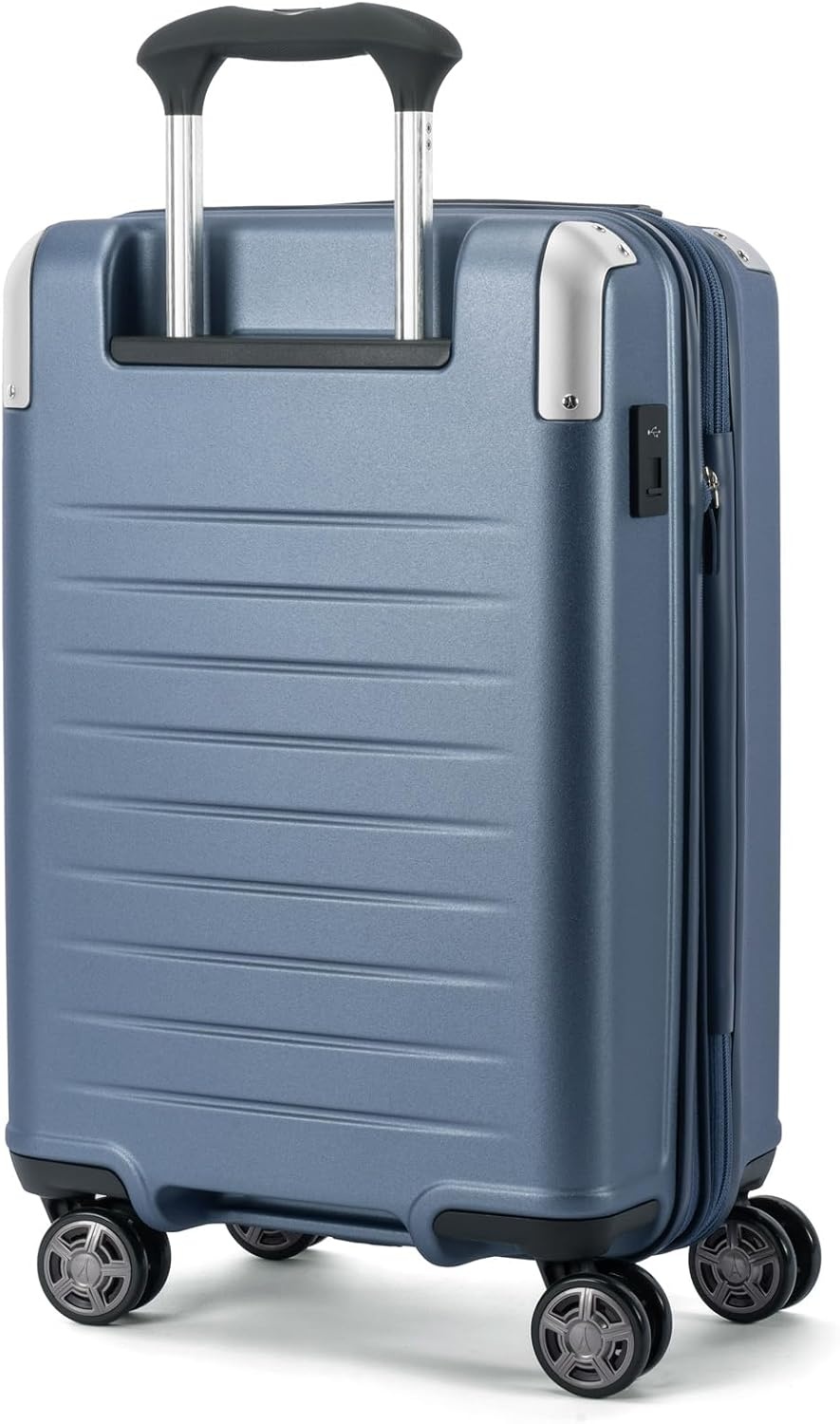 image:imageTravelpro Platinum Elite Hardside Expandable Spinner Wheel Luggage TSA Lock Hard Shell Polycarbonate Suitcase Cream White Carryon 21InchDark Sky Blue