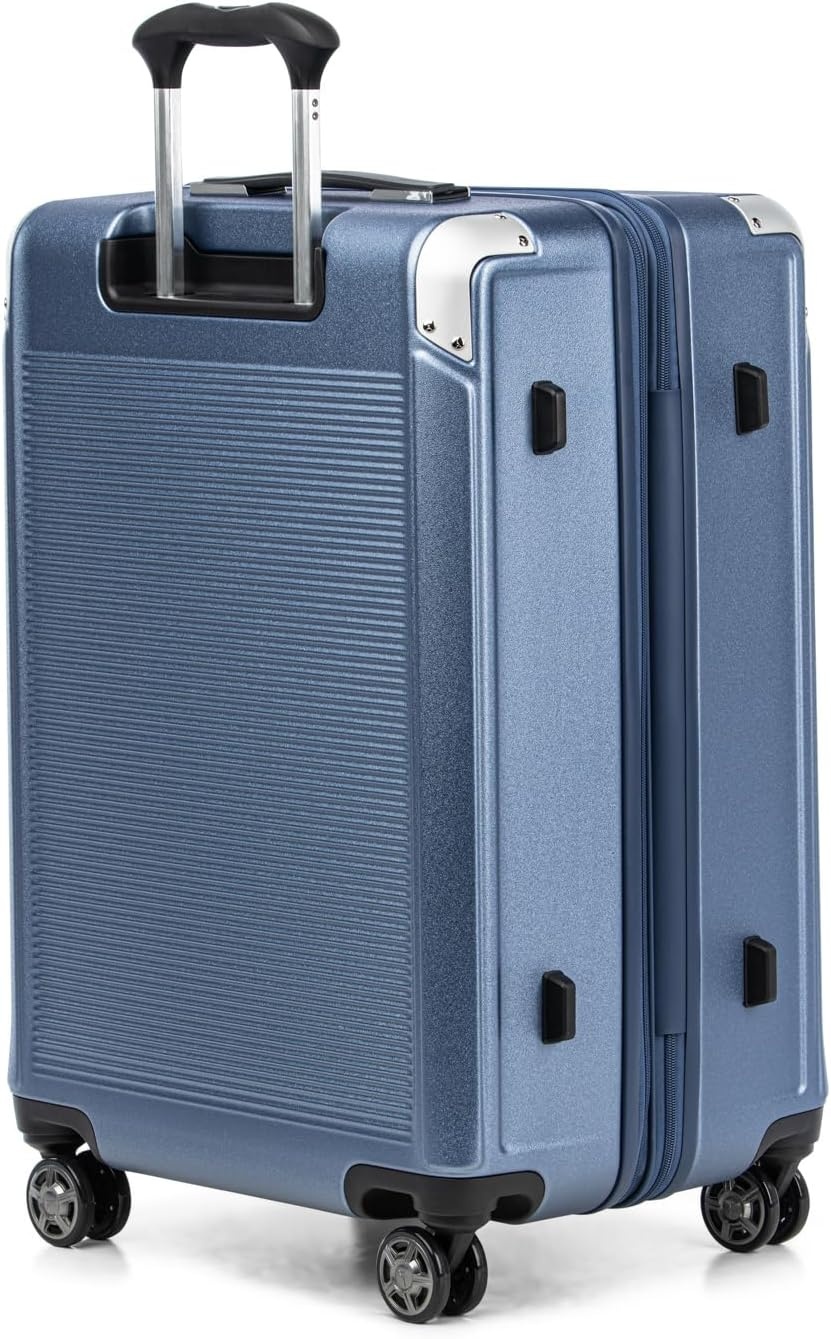 image:imageTravelpro Platinum Elite Hardside Expandable Spinner Wheel Luggage TSA Lock Hard Shell Polycarbonate Suitcase Cream White Carryon 21InchDark Sky Blue
