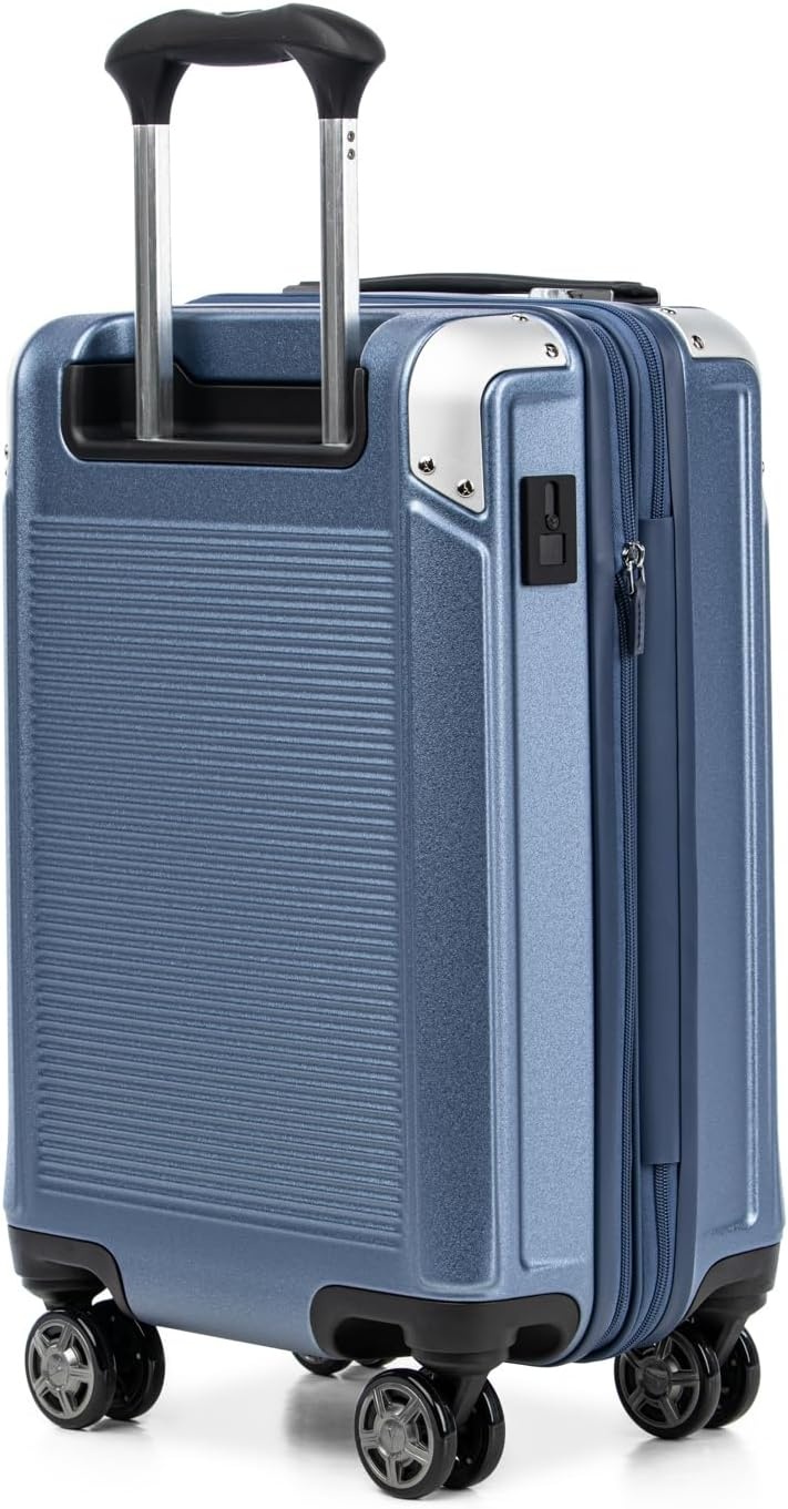 image:imageTravelpro Platinum Elite Hardside Expandable Spinner Wheel Luggage TSA Lock Hard Shell Polycarbonate Suitcase Cream White Carryon 21InchDark Sky Blue