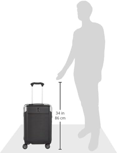 image:imageTravelpro Platinum Elite Hardside Expandable Spinner Wheel Luggage TSA Lock Hard Shell Polycarbonate Suitcase Cream White Carryon 21InchShadow Black