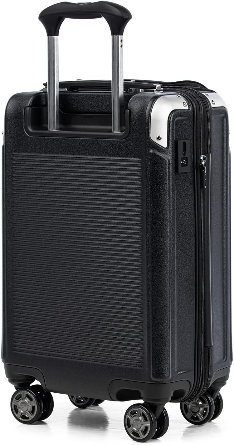 image:imageTravelpro Platinum Elite Hardside Expandable Spinner Wheel Luggage TSA Lock Hard Shell Polycarbonate Suitcase Cream White Carryon 21InchShadow Black