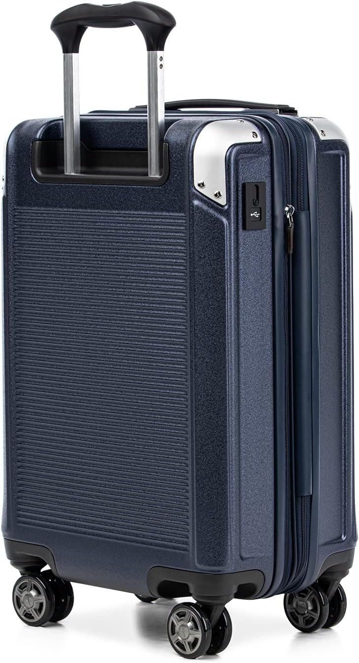 image:imageTravelpro Platinum Elite Hardside Expandable Spinner Wheel Luggage TSA Lock Hard Shell Polycarbonate Suitcase Cream White Carryon 21InchTrue Navy Blue