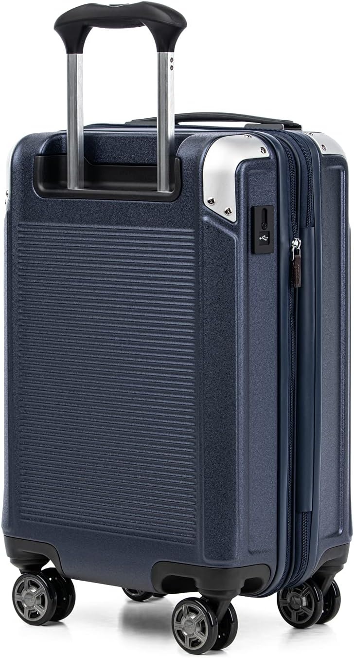 image:imageTravelpro Platinum Elite Hardside Expandable Spinner Wheel Luggage TSA Lock Hard Shell Polycarbonate Suitcase Cream White Carryon 21InchTrue Navy Blue