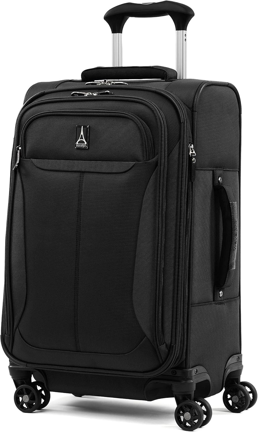 image:imageTravelpro Tourlite Softside 3Piece Set Expandable Luggage 4 Spinner Wheels Lightweight Suitcase 21 CarryOn 25 Checked Medium 29 Check Large Espresso BrownBlack