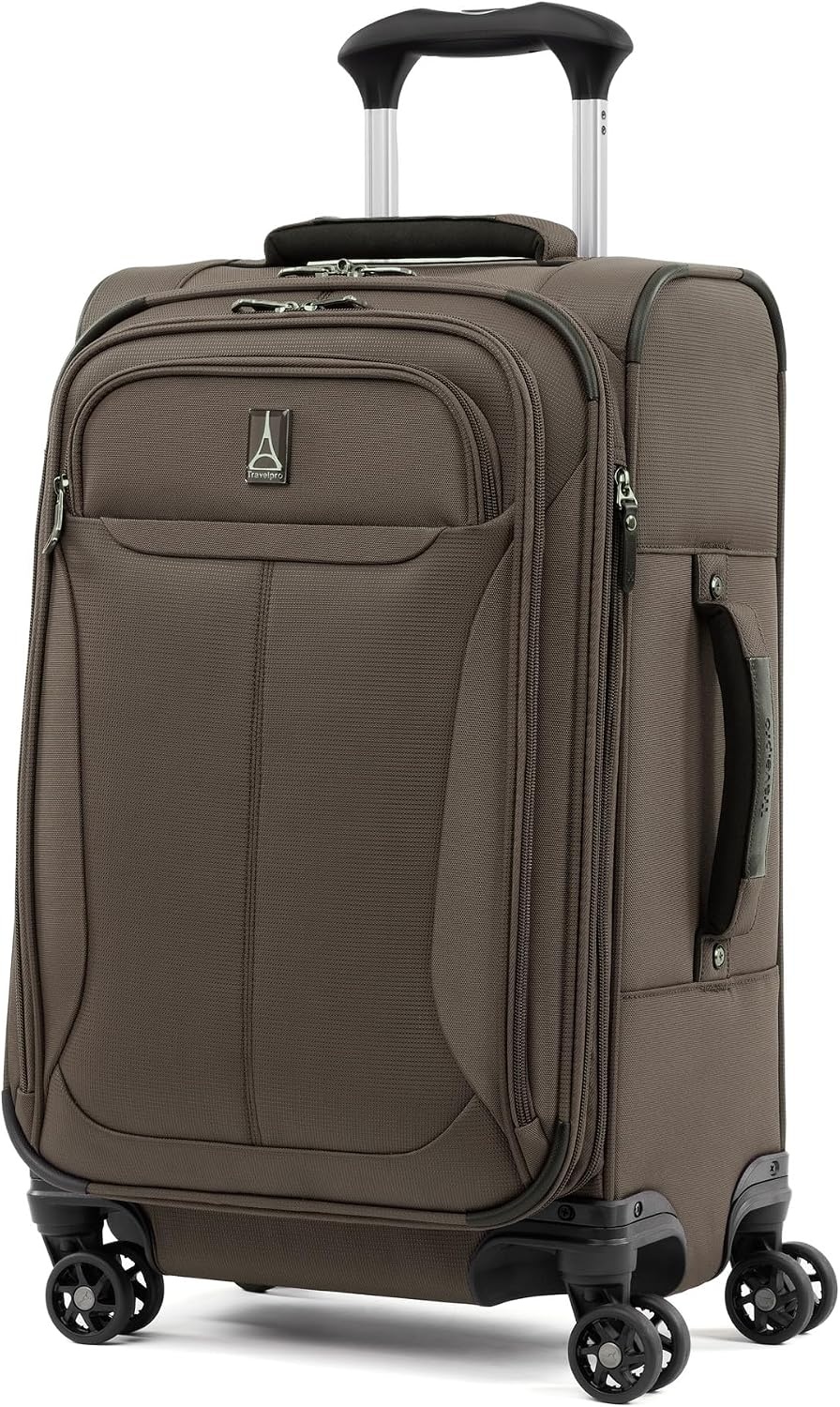 image:imageTravelpro Tourlite Softside 3Piece Set Expandable Luggage 4 Spinner Wheels Lightweight Suitcase 21 CarryOn 25 Checked Medium 29 Check Large Espresso BrownEspresso