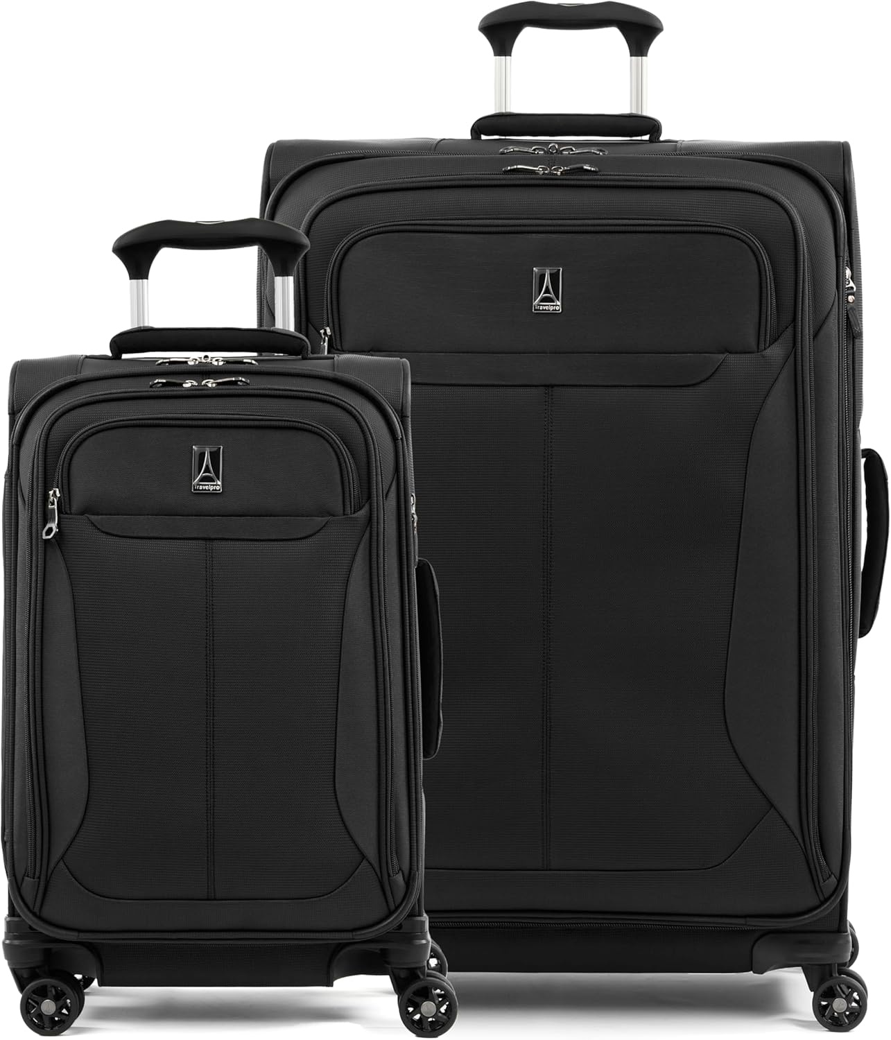 image:imageTravelpro Tourlite Softside 3Piece Set Expandable Luggage 4 Spinner Wheels Lightweight Suitcase 21 CarryOn 25 Checked Medium 29 Check Large Espresso BrownBlack
