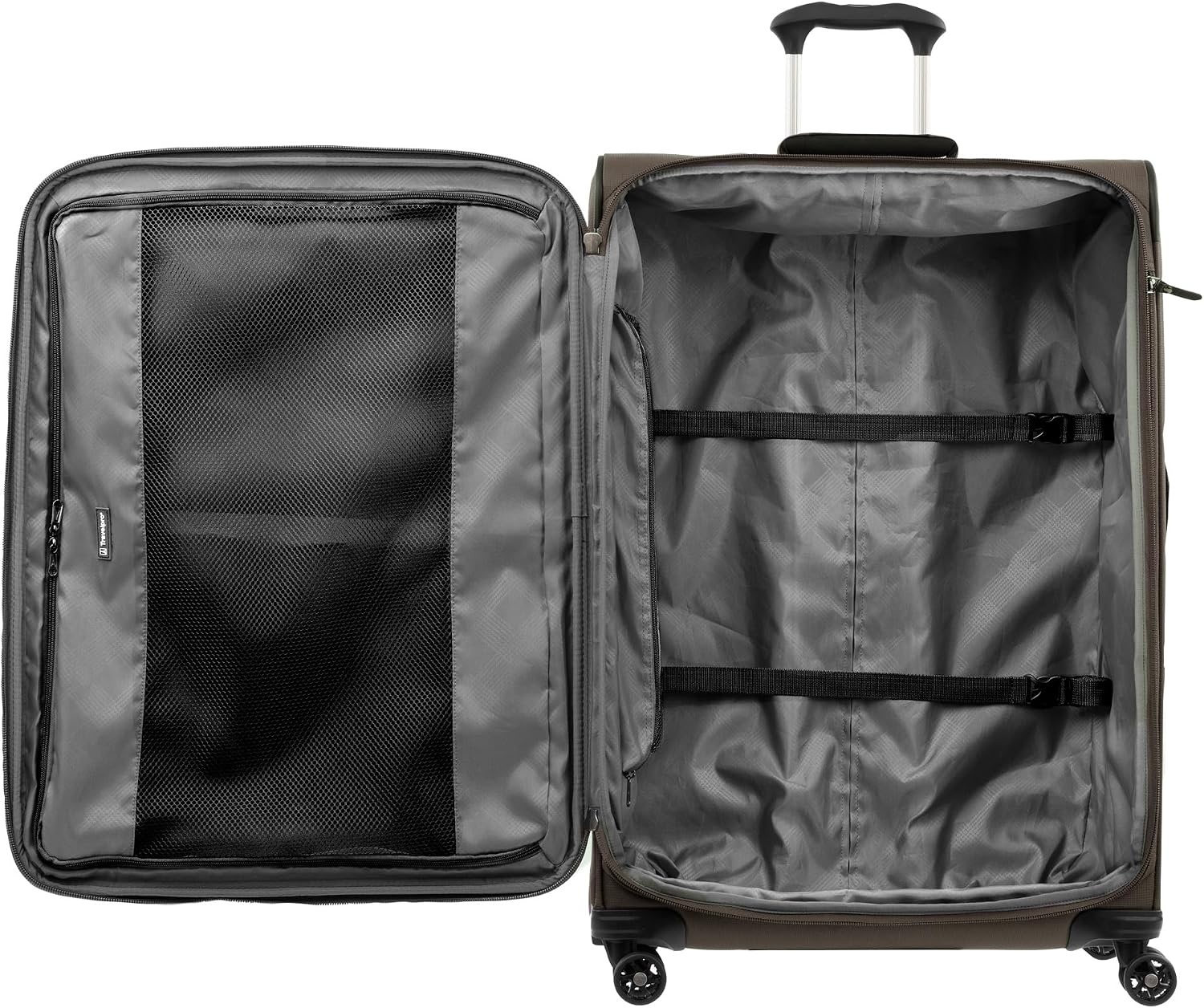 image:imageTravelpro Tourlite Softside 3Piece Set Expandable Luggage 4 Spinner Wheels Lightweight Suitcase 21 CarryOn 25 Checked Medium 29 Check Large Espresso BrownEspresso