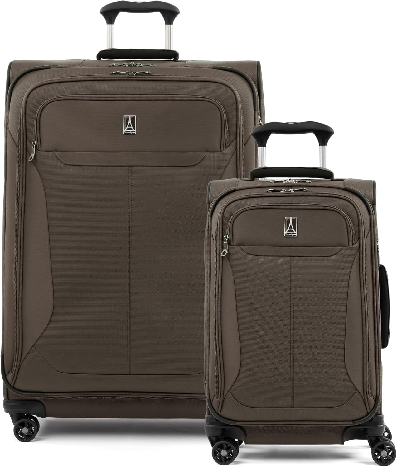 image:imageTravelpro Tourlite Softside 3Piece Set Expandable Luggage 4 Spinner Wheels Lightweight Suitcase 21 CarryOn 25 Checked Medium 29 Check Large Espresso BrownEspresso