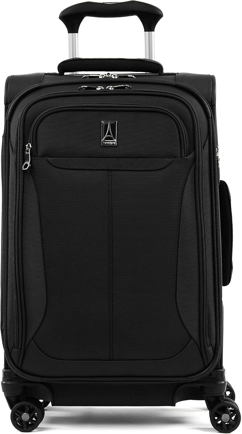image:imageTravelpro Tourlite Softside 3Piece Set Expandable Luggage 4 Spinner Wheels Lightweight Suitcase 21 CarryOn 25 Checked Medium 29 Check Large Espresso BrownBlack