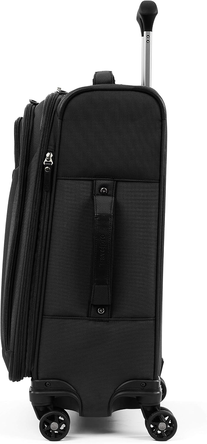 image:imageTravelpro Tourlite Softside 3Piece Set Expandable Luggage 4 Spinner Wheels Lightweight Suitcase 21 CarryOn 25 Checked Medium 29 Check Large Espresso BrownBlack