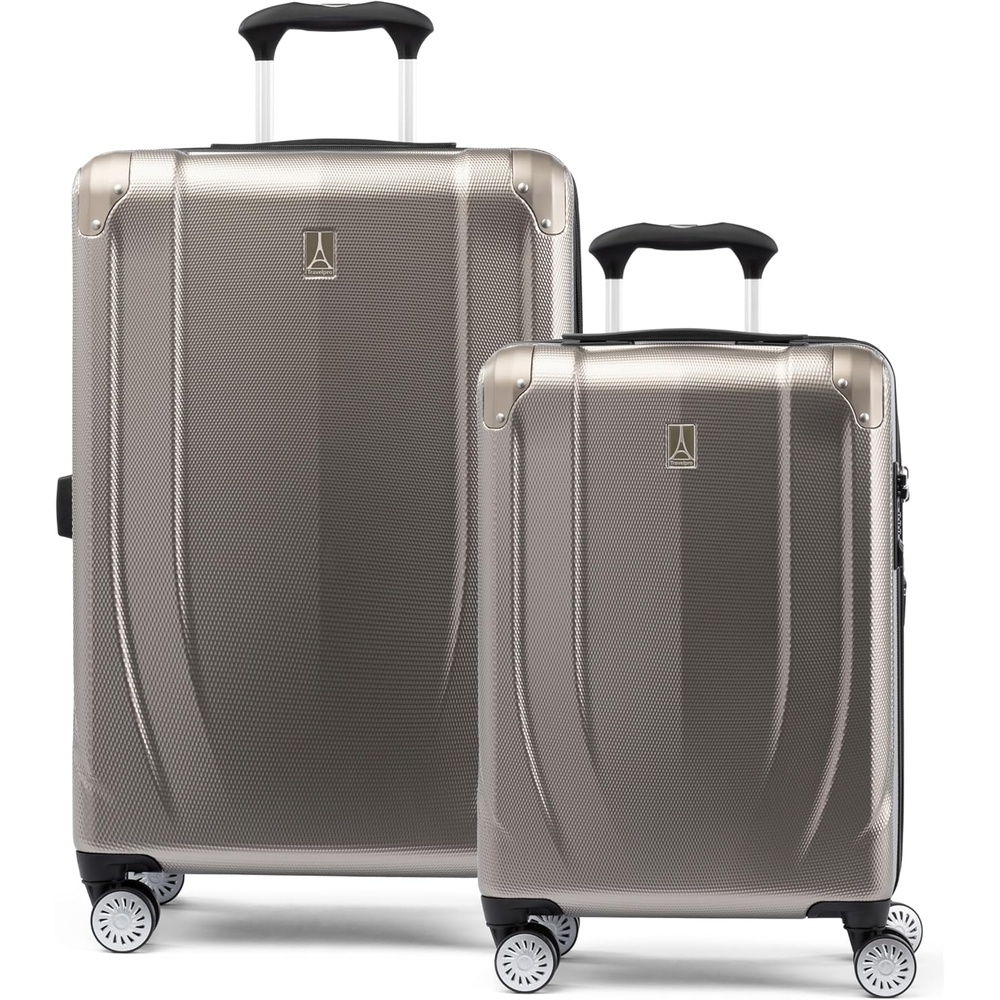 image:imageTravelpro Pathways 3 Hardside Expandable Luggage 8 Spinner Wheels Lightweight Hard Shell Suitcase 2 Piece Set 2125 ChampagneChampagne