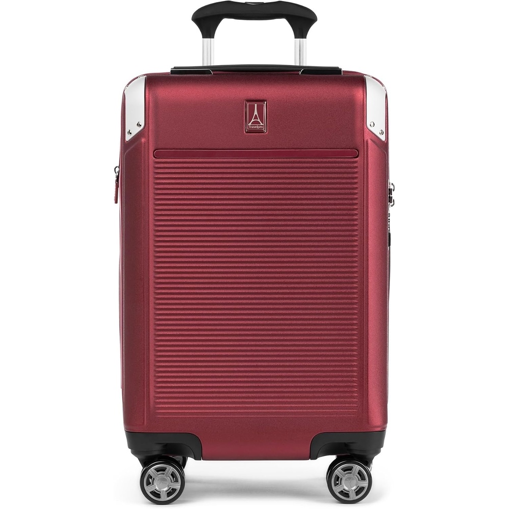 image:imageTravelpro Platinum Elite Hardside Expandable Spinner Wheel Luggage TSA Lock Hard Shell Polycarbonate Suitcase Cream White Carryon 21InchDaring Red