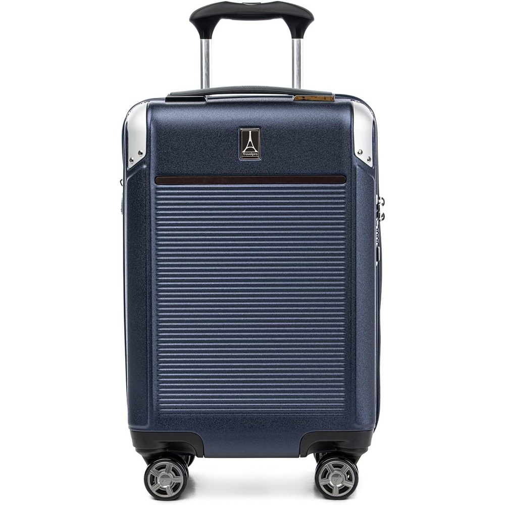 image:imageTravelpro Platinum Elite Hardside Expandable Spinner Wheel Luggage TSA Lock Hard Shell Polycarbonate Suitcase Cream White Carryon 21InchTrue Navy Blue