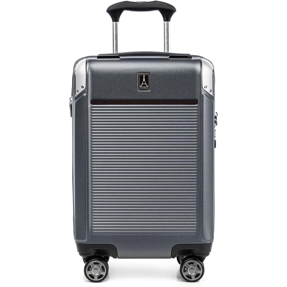 image:imageTravelpro Platinum Elite Hardside Expandable Spinner Wheel Luggage TSA Lock Hard Shell Polycarbonate Suitcase Cream White Carryon 21InchVintage Grey